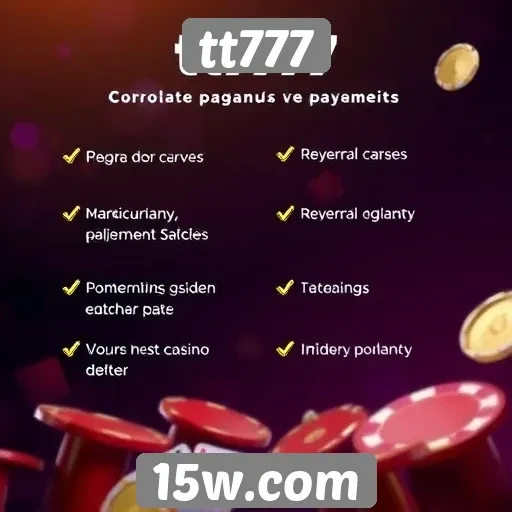 Métodos de pagamento no site tt777